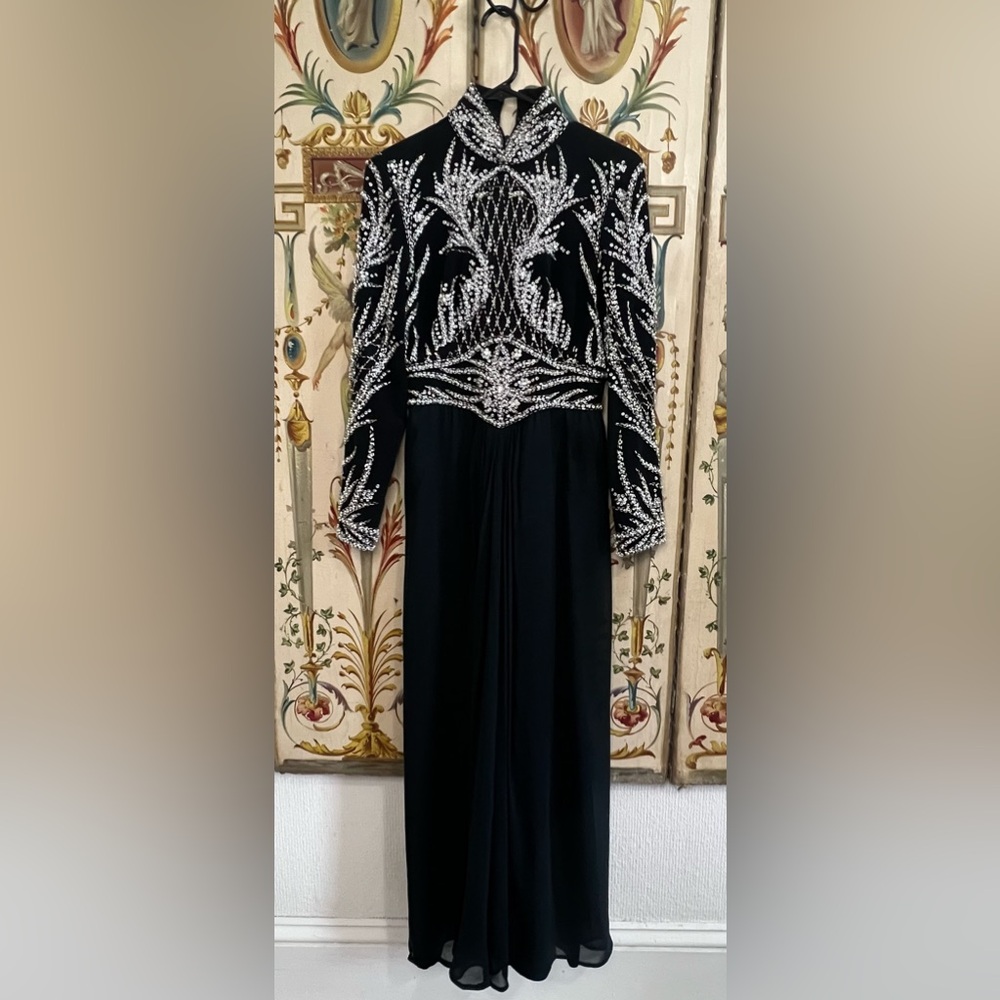 Vintage Black Tie Oleg Cassini Dress